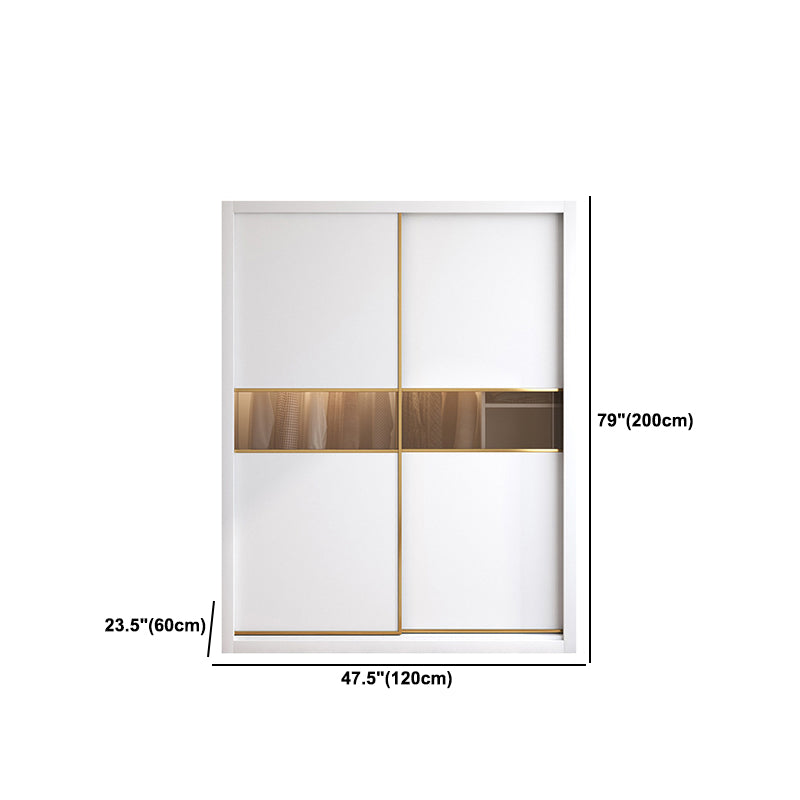 Contemporary Style Wooden Wardrobe Soft Close Door Wardrobe Closet with Drawer