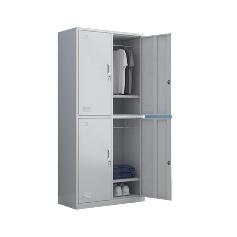 Contemporary Style Wardrobe Metal Wardrobe Closet with Doors