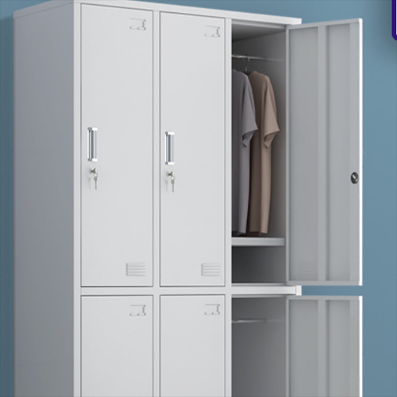 Contemporary Style Wardrobe Metal Wardrobe Closet with Doors