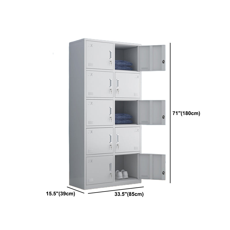 Contemporary Style Wardrobe Metal Wardrobe Closet with Doors