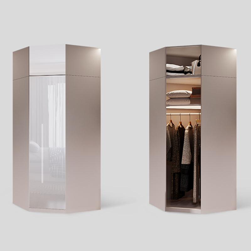 Contemporary Wooden Wardrobe White Colour Soft Close Door Wardrobe Closet