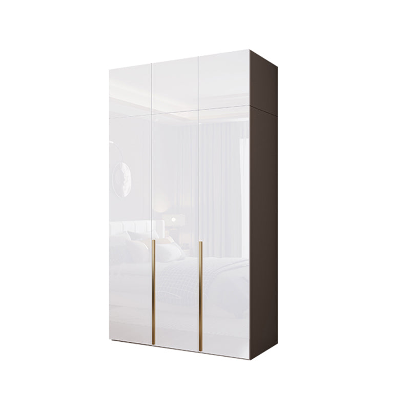Contemporary Wooden Wardrobe White Colour Soft Close Door Wardrobe Closet