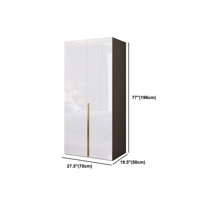 Contemporary Wooden Wardrobe White Colour Soft Close Door Wardrobe Closet