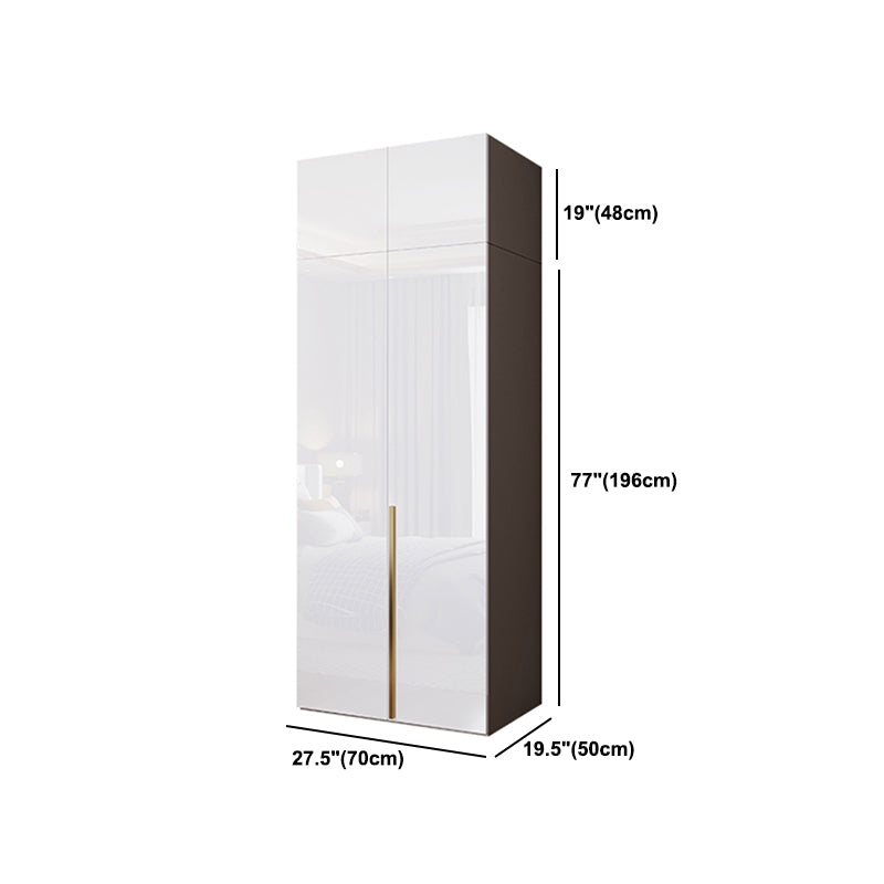Contemporary Wooden Wardrobe White Colour Soft Close Door Wardrobe Closet