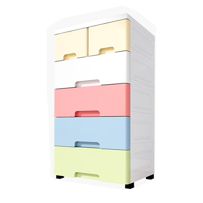 Contemporary 6-drawer Storage Cabinet Plastic Wardrobe Armoire