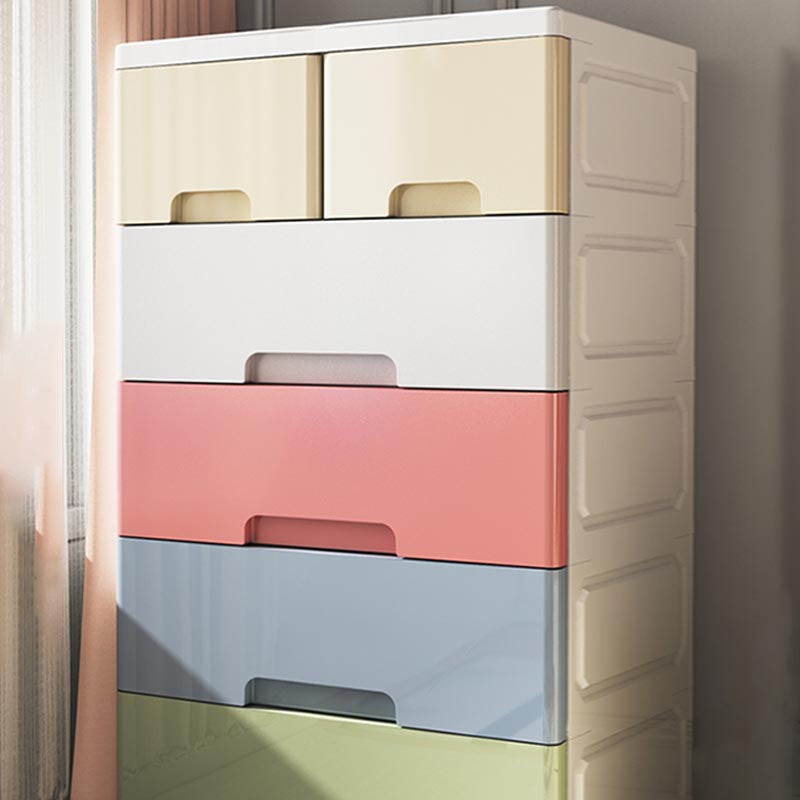 Contemporary 6-drawer Storage Cabinet Plastic Wardrobe Armoire