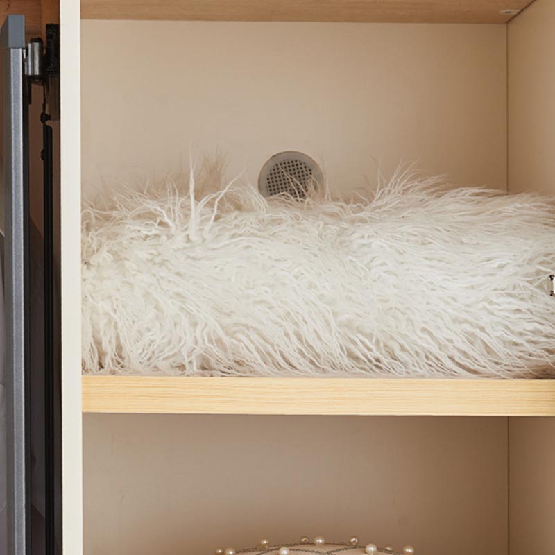 French Country Wardrobe White Colour Solid Wood Wardrobe Closet with Drawers