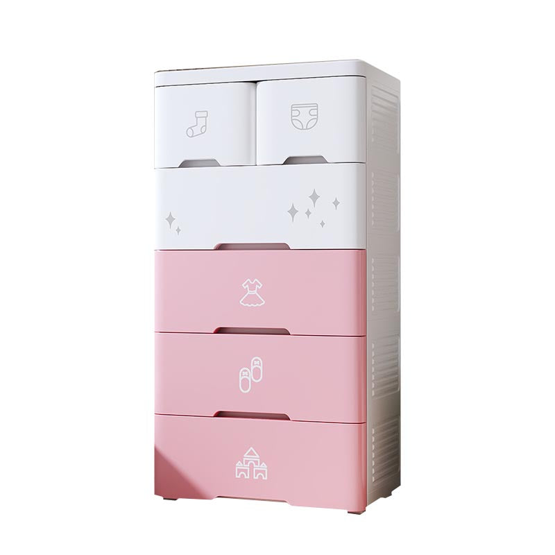 Plastic Storage Cabinet with Drawer Modern Wardrobe Armoire for Bedroom