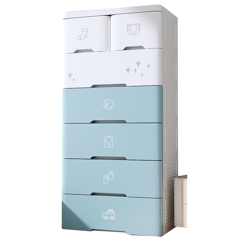 Plastic Storage Cabinet with Drawer Modern Wardrobe Armoire for Bedroom