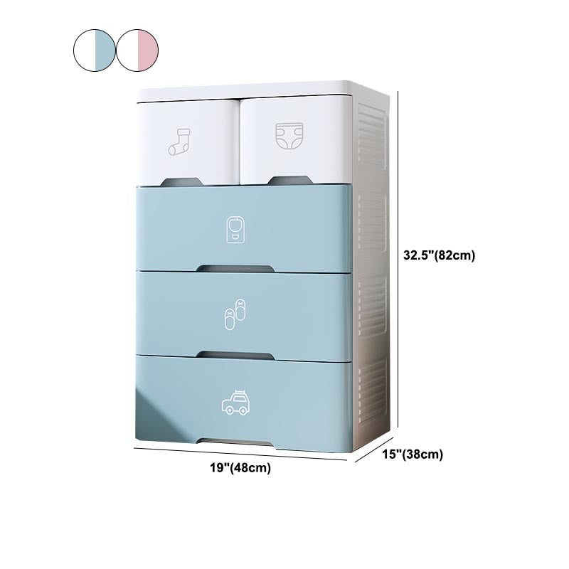 Plastic Storage Cabinet with Drawer Modern Wardrobe Armoire for Bedroom