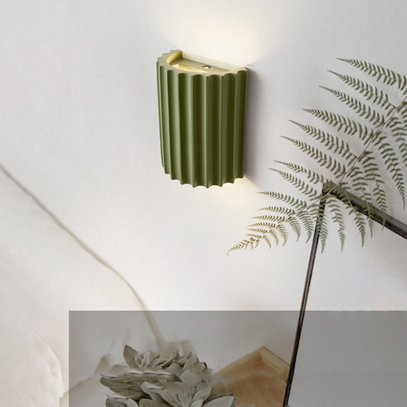 Cylinder Shape Wall Lighting Modern Style Resin 1 Lights Sconce Lamp for Bedroom