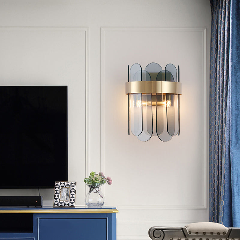 Geometric Sconce Light Fixtures Modern Style Glass 2 Lights Sconce Lights for Living Room Bedroom