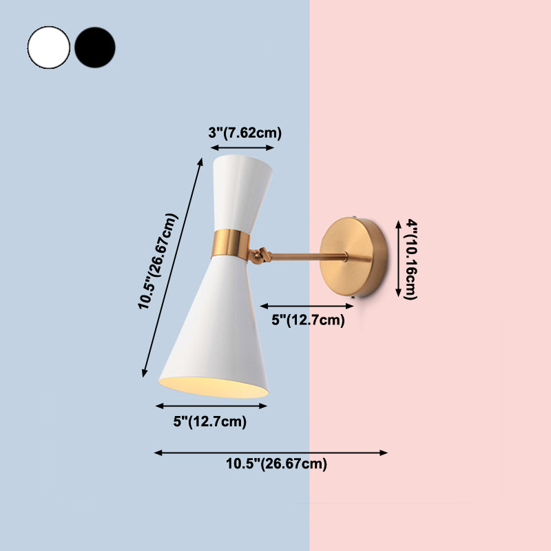 Geometric Shade 2-Lights Metal Reading Wall Lighting Modern Style Wall Mounted Lighting