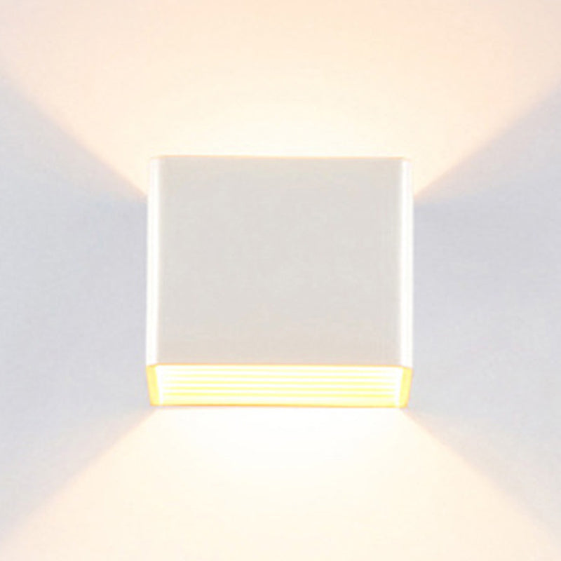 Square Shade 2 Lights Metal Wall Lighting Modern Style Wall Light Fixtures