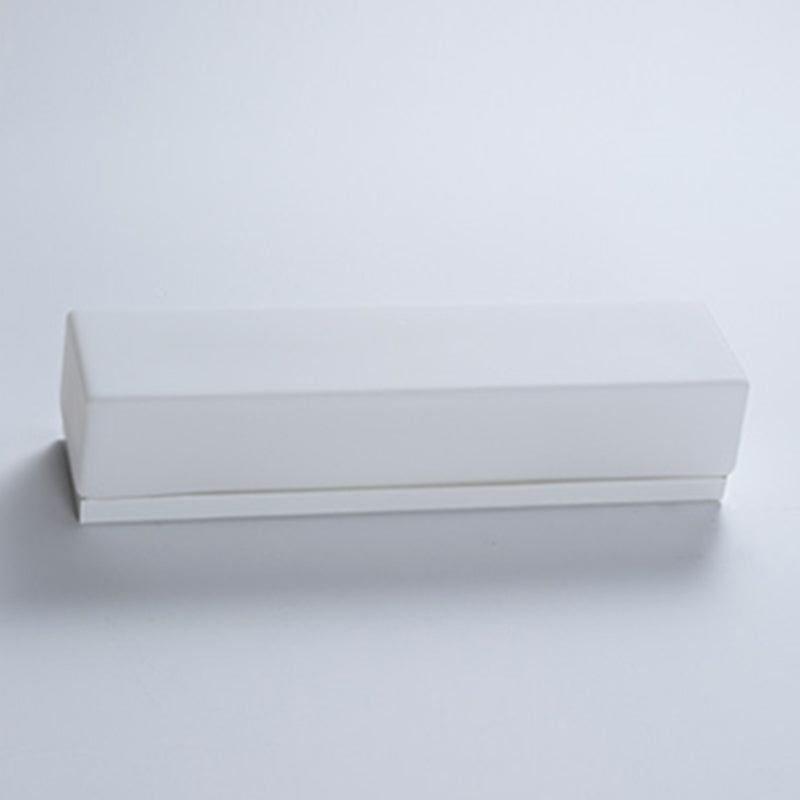 Glass Rectangular Wall Sconce Lights Modern Style 2 Lights Wall Mounted Lamps in White