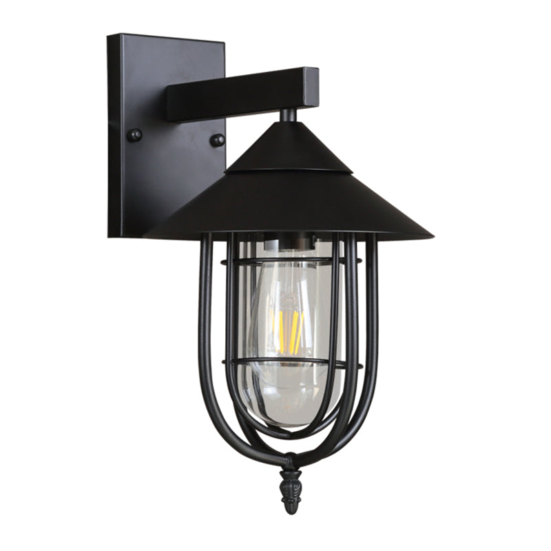 Metal Tapered Wall Sconce Lights Industrial Style 1 Light Wall Mounted Lamps