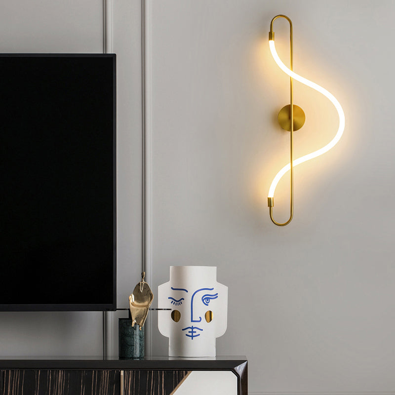 Nordic Wall Mount Lamp Modern Style Strip Shape Wall Sconce Light for Living Room