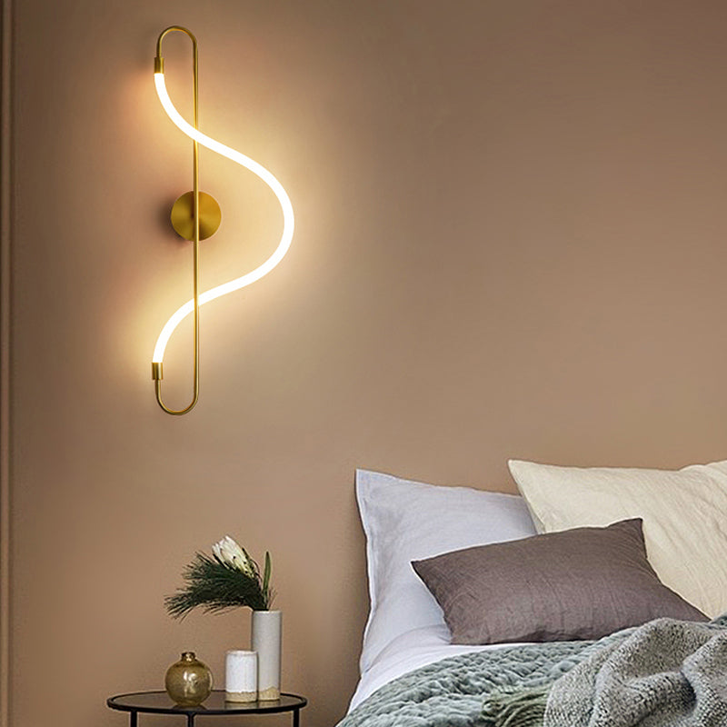 Nordic Wall Mount Lamp Modern Style Strip Shape Wall Sconce Light for Living Room