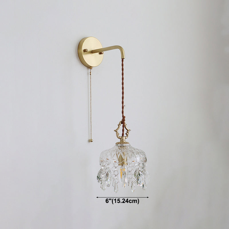 Crystal Raindrop Wall Sconce Lights Modern Style 1 Light Wall Mounted Lamps