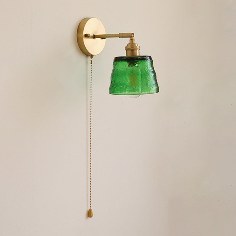 Glass Cylinder Wall Sconce Lights Industrial Style 1 Light Wall Mounted Lamps