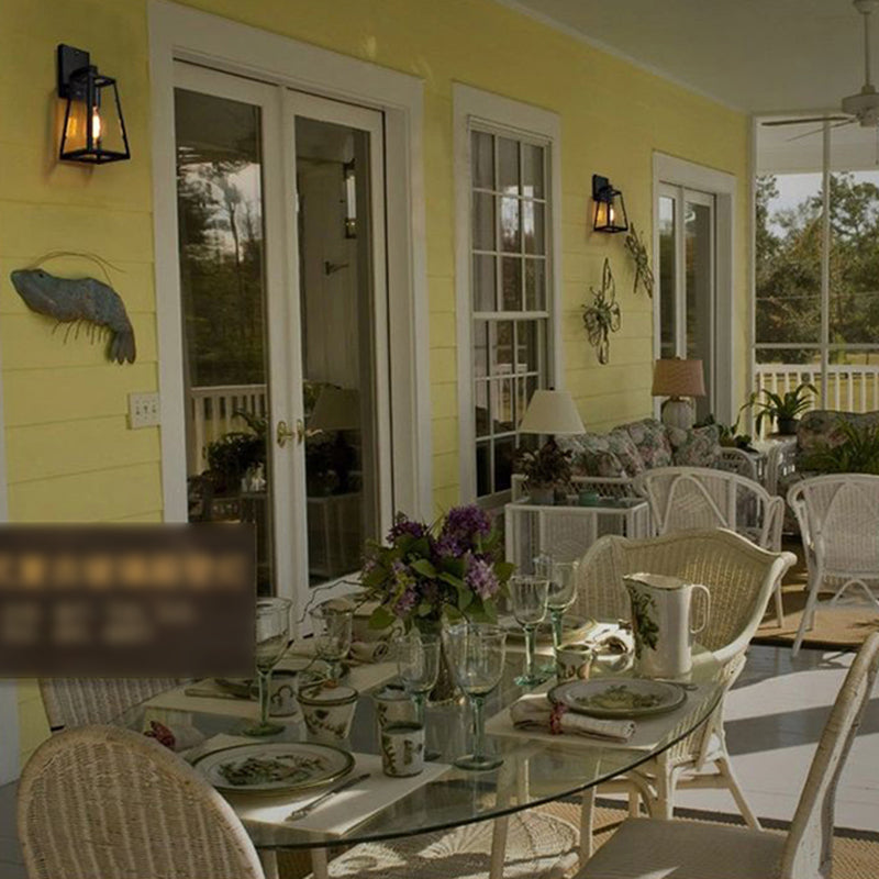 1 Light Geometric Wall Mounted Light Fixture Industrial Glass Wall Lighting Ideas Lights in Black