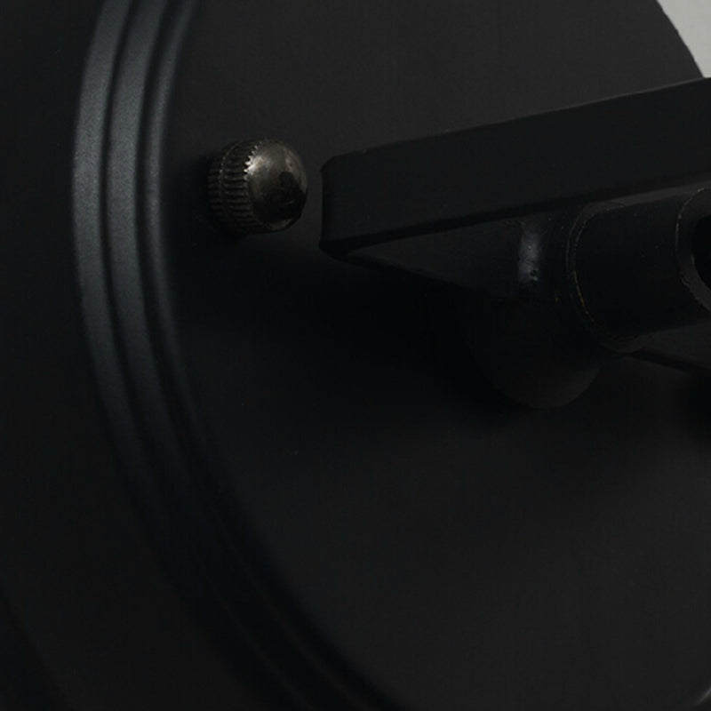 1 Light Flared Wall Mounted Light Fixture Industrial Style Metal Wall Sconce Lights in Black