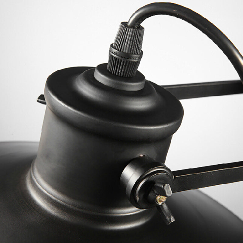 1 Light Flared Wall Mounted Light Fixture Industrial Style Metal Wall Sconce Lights in Black
