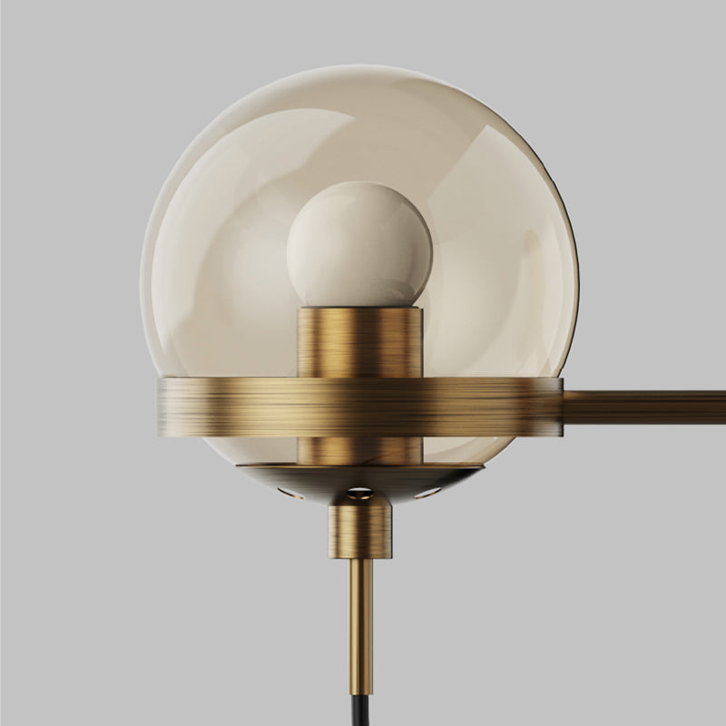 1 Light Ball Wall Mounted Light Fixture Industrial Style Glass Wall Lighting Ideas Lights