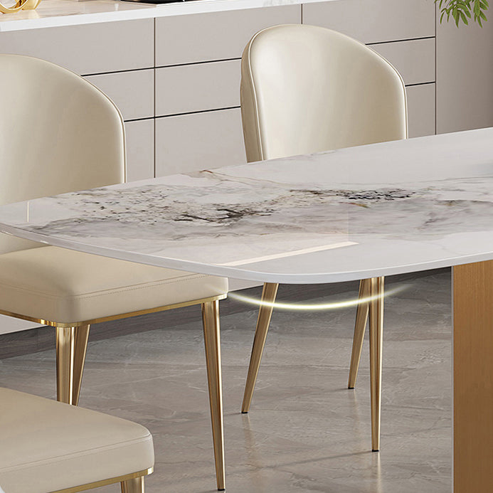 Modern Dining Furniture Set 1/4/5/7 Pcs Sintered Stone Dining Table with Chairs