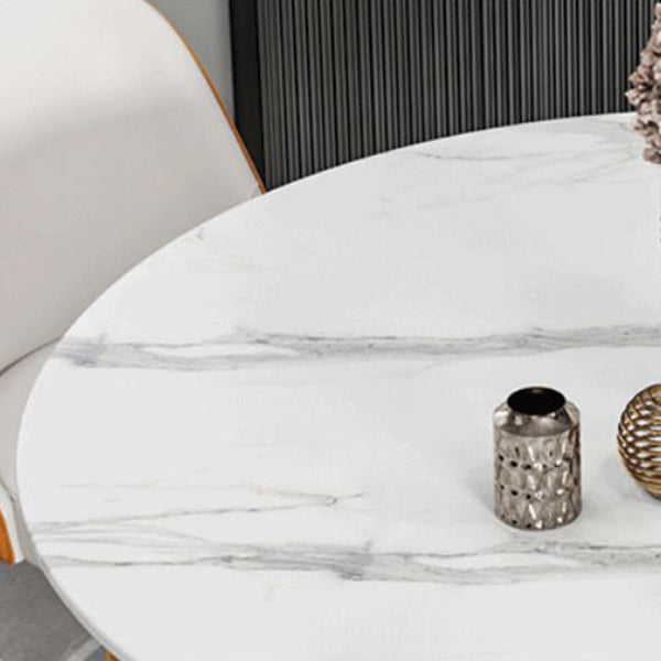 Glam Sintered Stone Dining Set Round 1/2/5/7 Pieces Dining Set