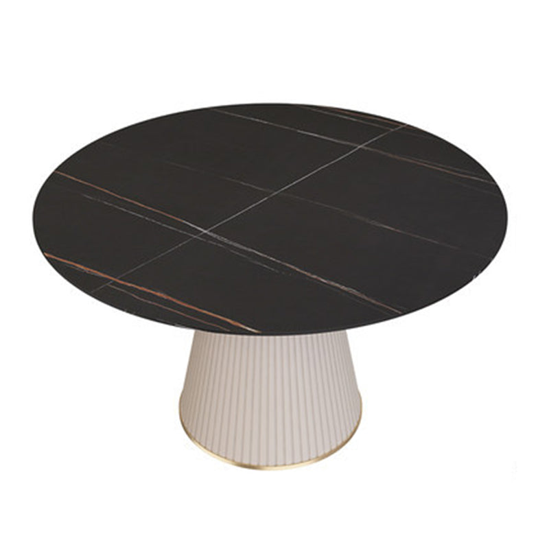 Modern Round Sintered Stone Table Set 1/2/5 Pieces Dining Set