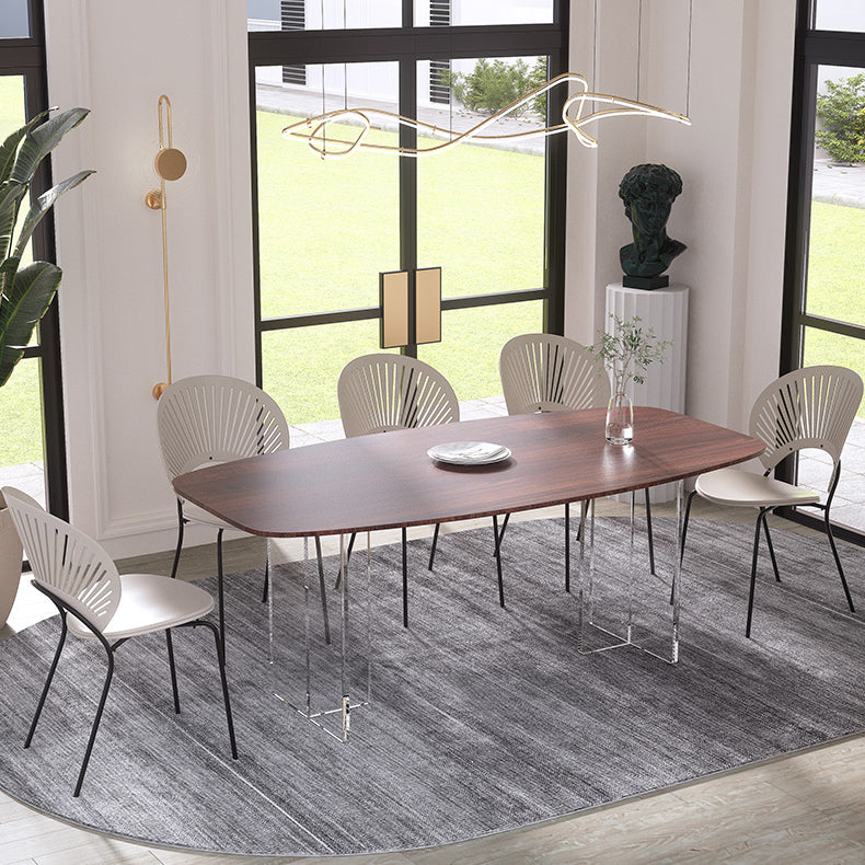 Contemporary Dining Set 1/2/4/5/6/7 Pcs Rectangle Dining Table with Windsor Chairs
