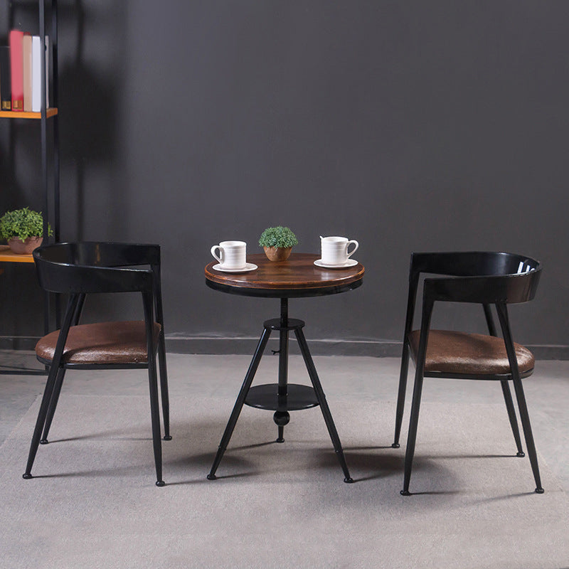 Modern Round Solid Wood Dining Set 1/2/3/4/5 Pieces Dining Set