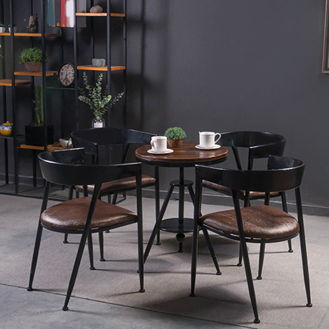 Modern Round Solid Wood Dining Set 1/2/3/4/5 Pieces Dining Set