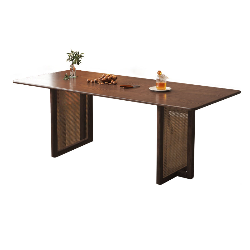 Modern Dining Set 1/2/4/5 Pcs Solid Wood Dining Table and Armless Chairs