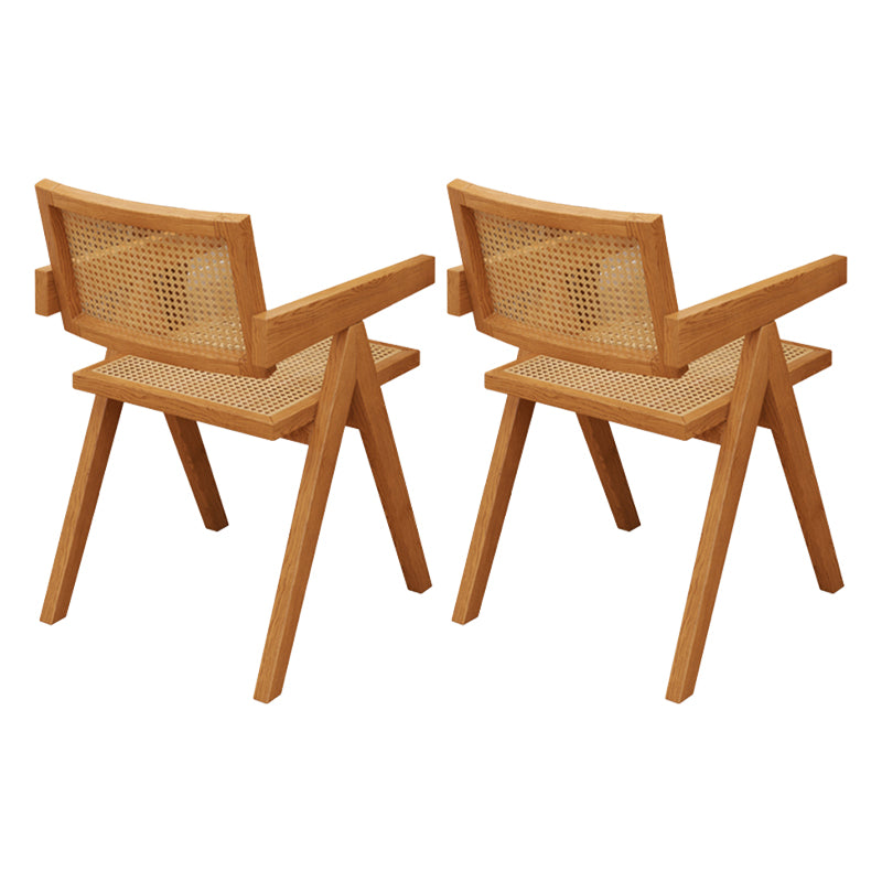 Modern Dining Set 1/2/4/5 Pcs Solid Wood Dining Table and Armless Chairs