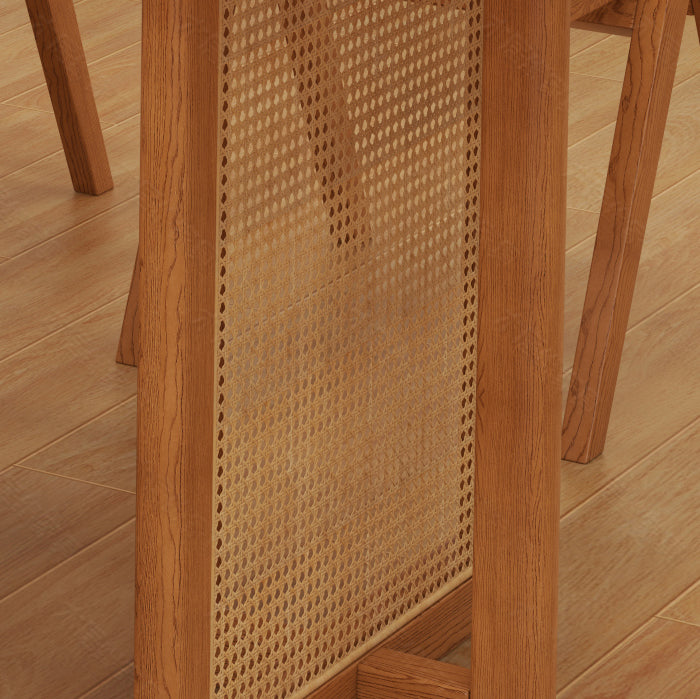 Modern Dining Set 1/2/4/5 Pcs Solid Wood Dining Table and Armless Chairs