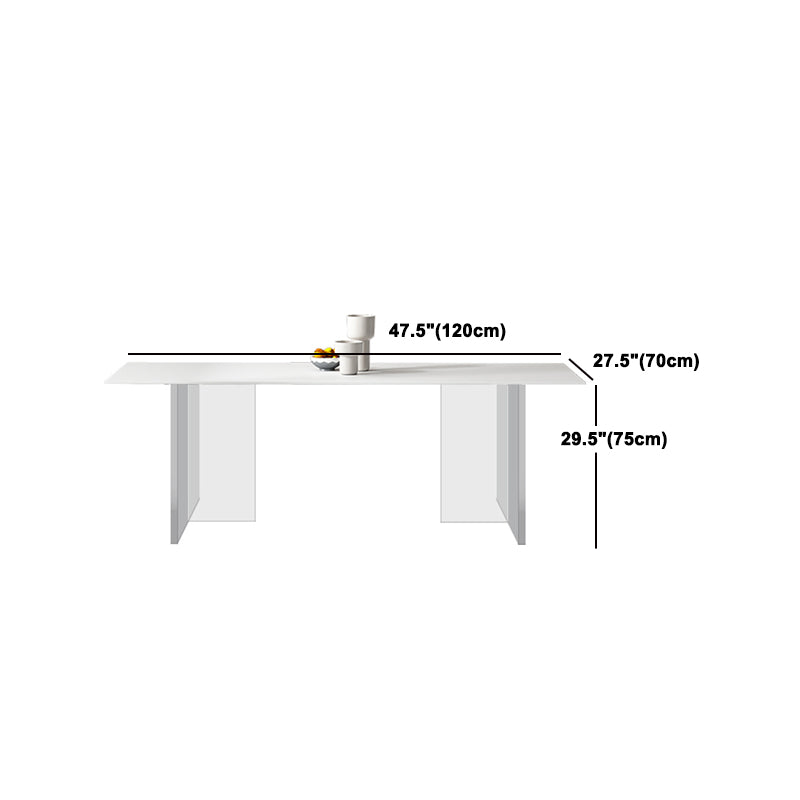 Modern Style Sintered Stone Dining Table Set White 1/4/6/7/8 Pieces Dining Set
