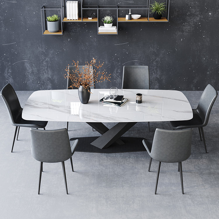 Modern Rectangle Sintered Stone Dining Set 1/4/5/7 Pieces Dining Set
