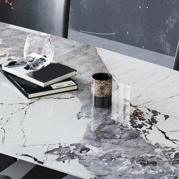 Modern Rectangle Sintered Stone Dining Set 1/4/5/7 Pieces Dining Set