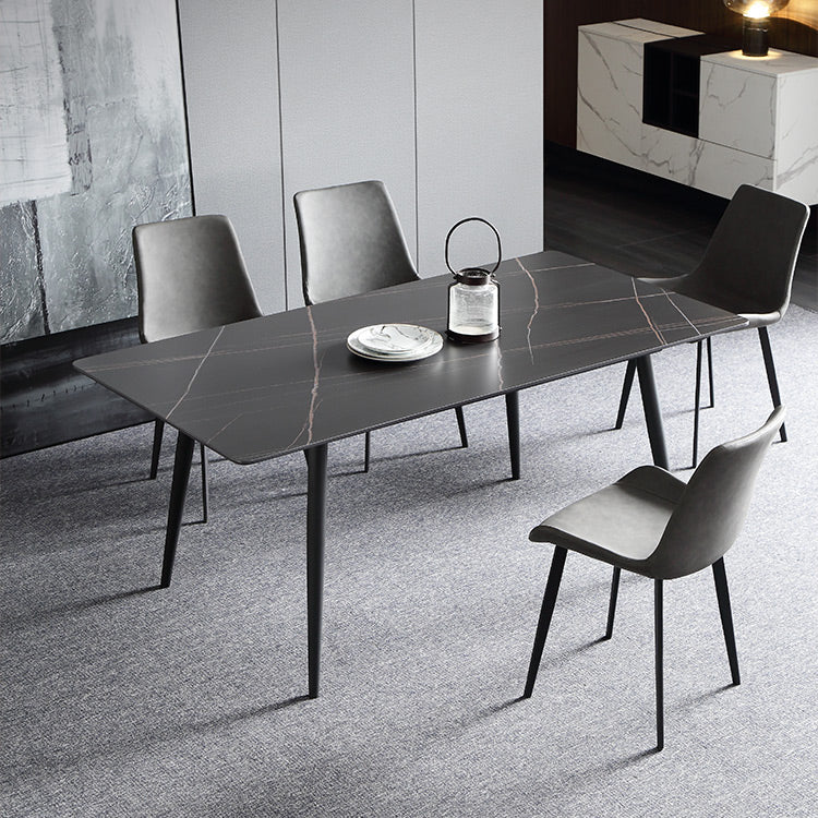 Black Stone 1/4/5/7 Pieces Dinette Set Rectangle Modern Indoor Dining Table Set