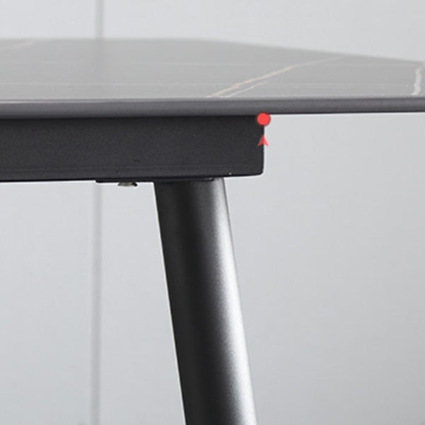 Black Stone 1/4/5/7 Pieces Dinette Set Rectangle Modern Indoor Dining Table Set