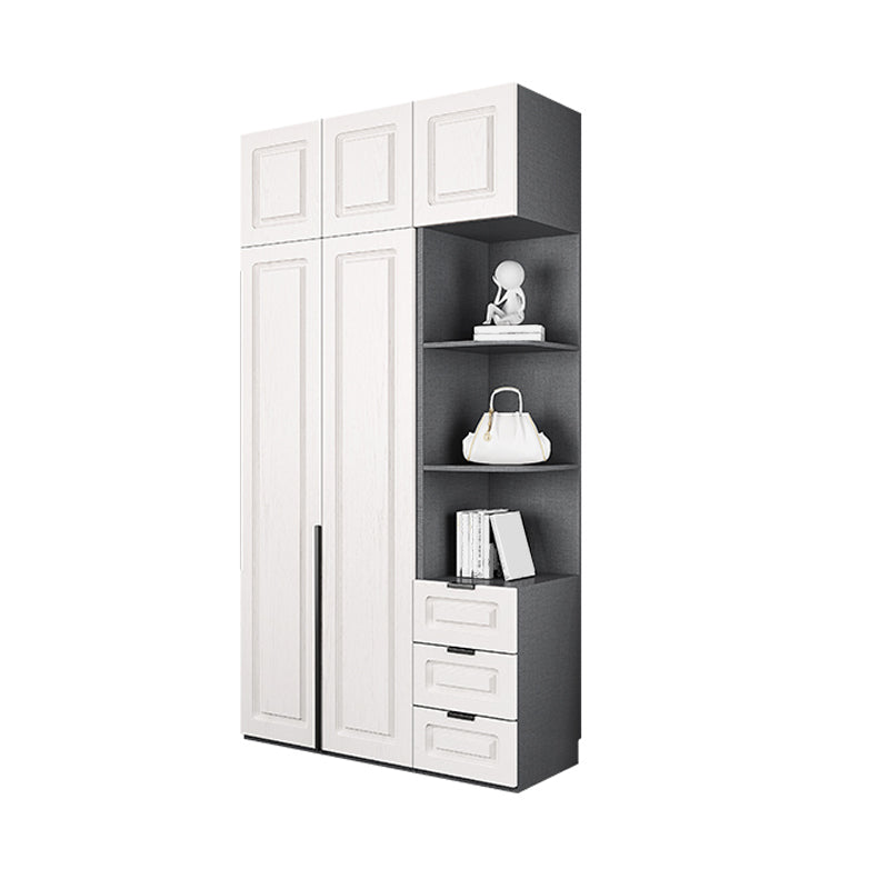 Modern Style Wooden Wardrobe Soft Close Door Wardrobe Closet with Drawer
