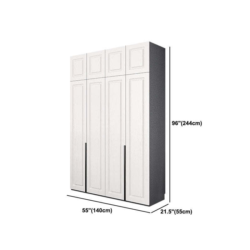 Modern Style Wooden Wardrobe Soft Close Door Wardrobe Closet with Drawer