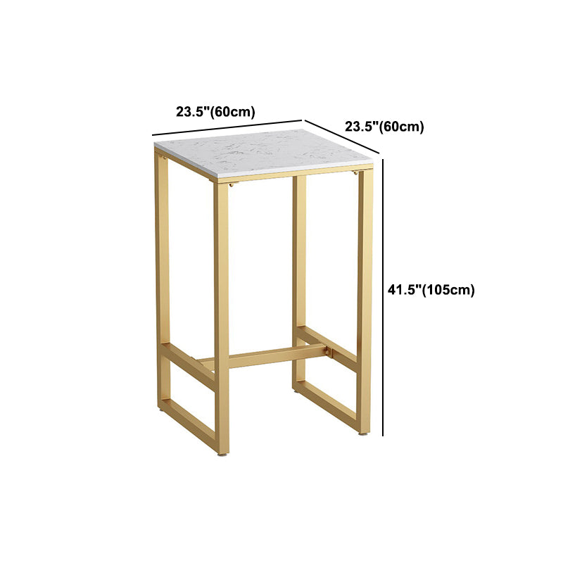 Modern Stone Pub Table Set 1/2/3/5 Pieces Fixed Table Counter Table for Dining Room