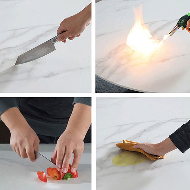 Modern Style 1/2/3/5 Pieces Sintered Stone Pub Table Set Fixed Table Counter Table