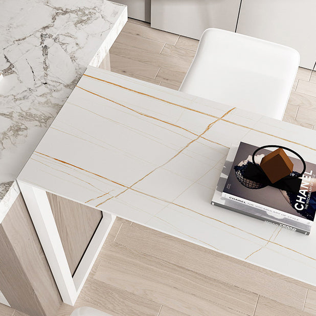 Modern Style 1/2/3/5 Pieces Sintered Stone Pub Table Set Fixed Table Counter Table