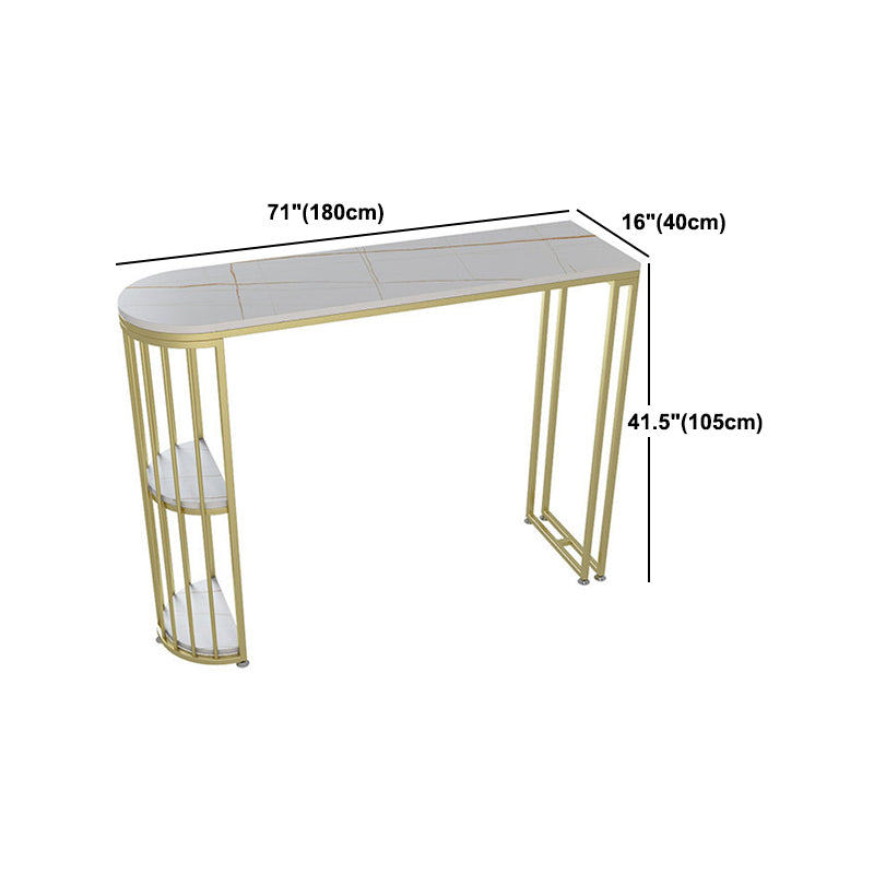 Glam Style 1/2/3 Pieces Sintered Stone Bar Table Set Fixed Table Counter Set for Home Use