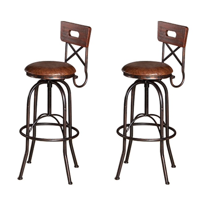 Industrial 1/2/3 Pieces Solid Wood Bar Table Set Adjustable Counter Set for Home Use