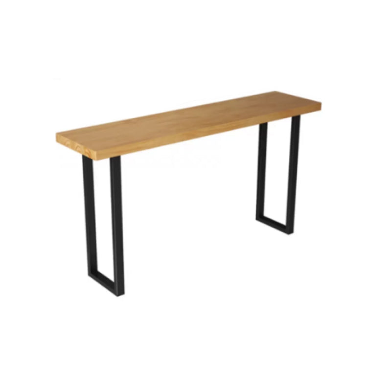 Industrial Bar Table Set 1/7 Pieces Rectangle Pine Wood Counter Table with High Stools